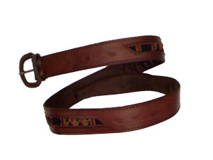 Handmade Leather Belt with Weavings