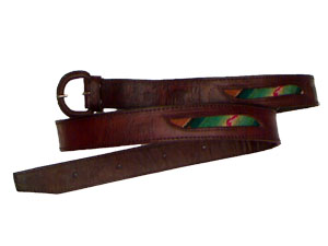 Handmade Leather Belt with Weavings