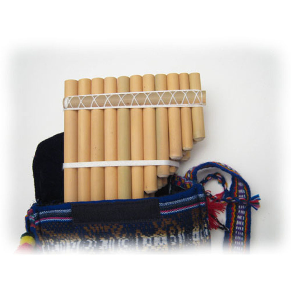 PROFESSIONAL ANDEAN CHROMATIC PANPIPES PANFLUTE + DELUXE CASE HANDMADE