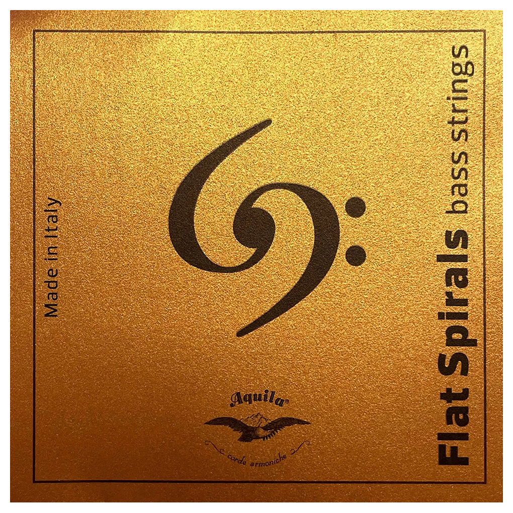 Aquila Flat Spirals – Flatwound Bass Ukulele Strings for UBass – Copper & Sugar Core – 4 String Set – 18-21″ Scale – 200U 1