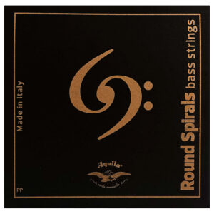Aquila Round Spirals - Roundwound Bass Ukulele Strings for UBass - Copper - 4 String Set - 18-21" Scale - 300U