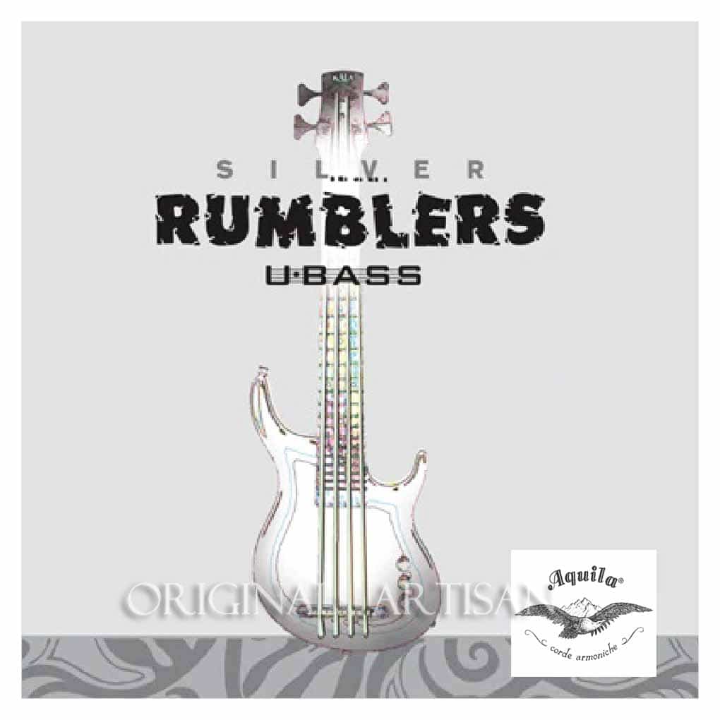 Aquila Silver Rumblers – Bass Ukulele Strings – UBass & Ashbory Bass – 4 Strings – 20-21″ Scale – 1K 1