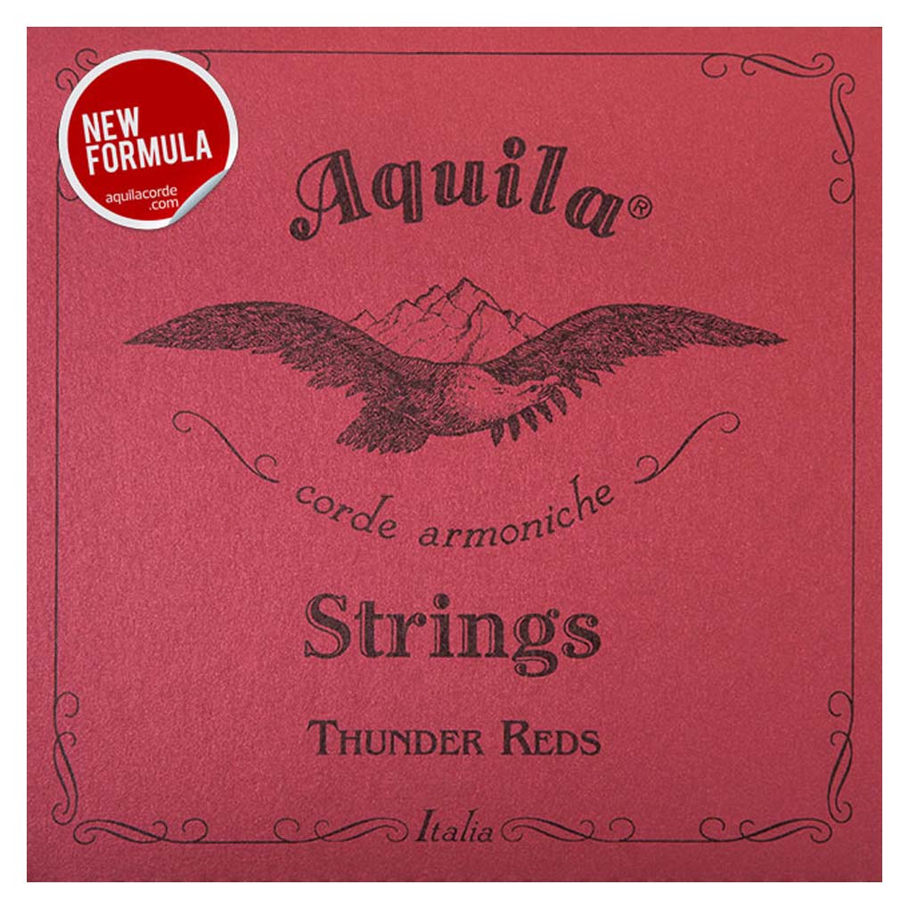 Aquila Thunder Reds – Bass Ukulele Strings – UBass & Ashbory Bass – 4 Strings – 23-26″ Scale – New Formula – 168U 1