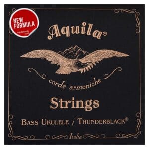 Aquila Thunderblack - Bass Ukulele Strings - UBass & Ashbory Bass - 4 Strings - 23-26" Scale - New Formula - 170U