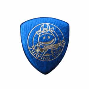 Jumping Cow – Leather Pick – For Ukulele & Banjo – Blue – Thick – Single Pick 1