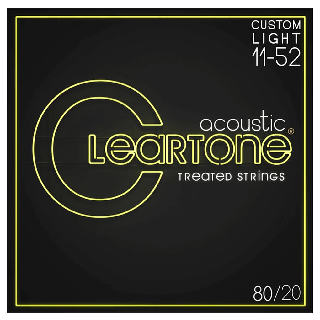 Acoustic Guitar Strings – Cleartone 7611 – 80/20 Bronze – Custom Light – 11-52 1