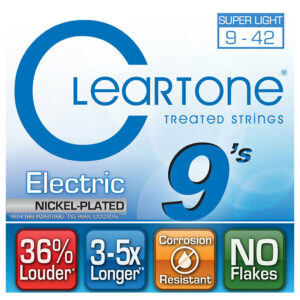 Electric Guitar Strings – Cleartone 9409 – Nickel Plated Steel – Super Light – 9-42 1