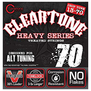 Electric Guitar Strings – Cleartone 9470 – Nickel Plated Steel – Heavy Series – Drop C Tuning – 13-70 1