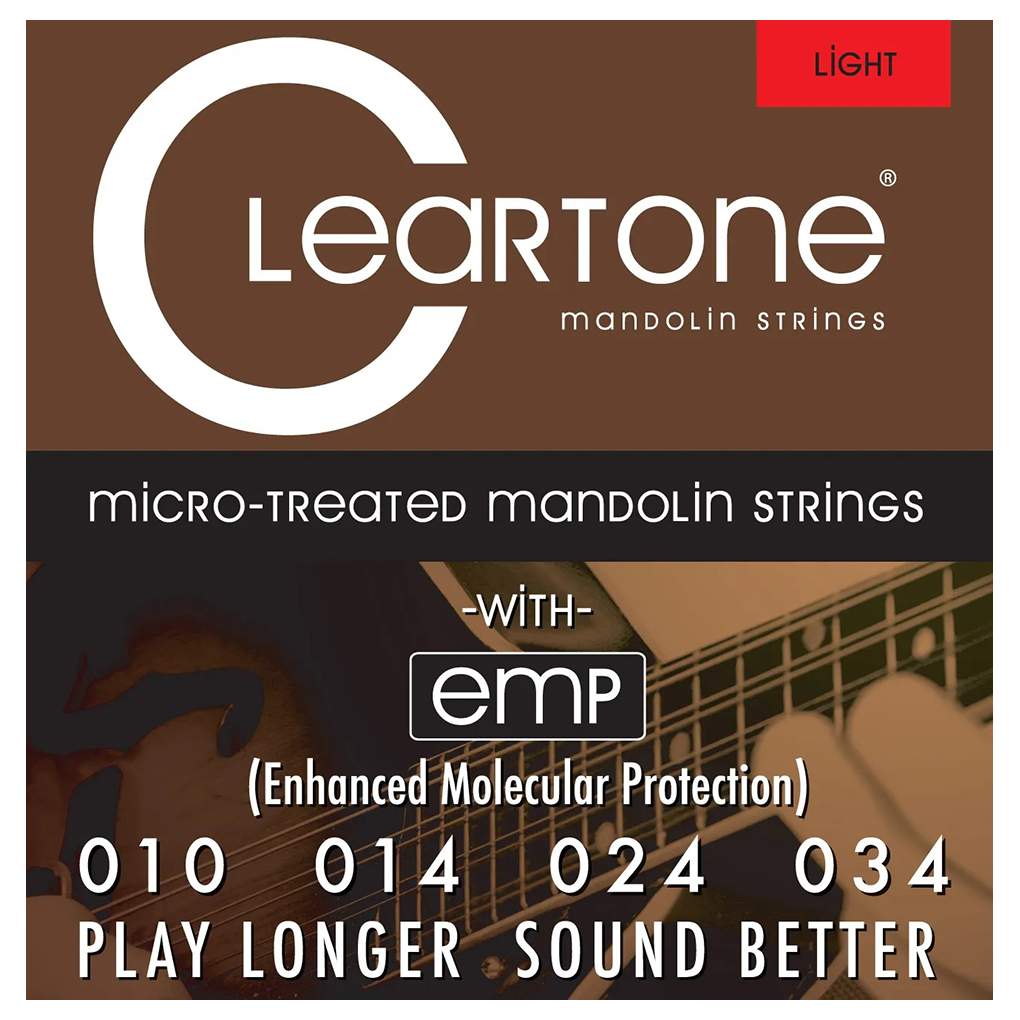 Mandolin Strings – Cleartone 7510 – EMP Coated – Phosphor Bronze – Light – 10-34 – Loop End 1