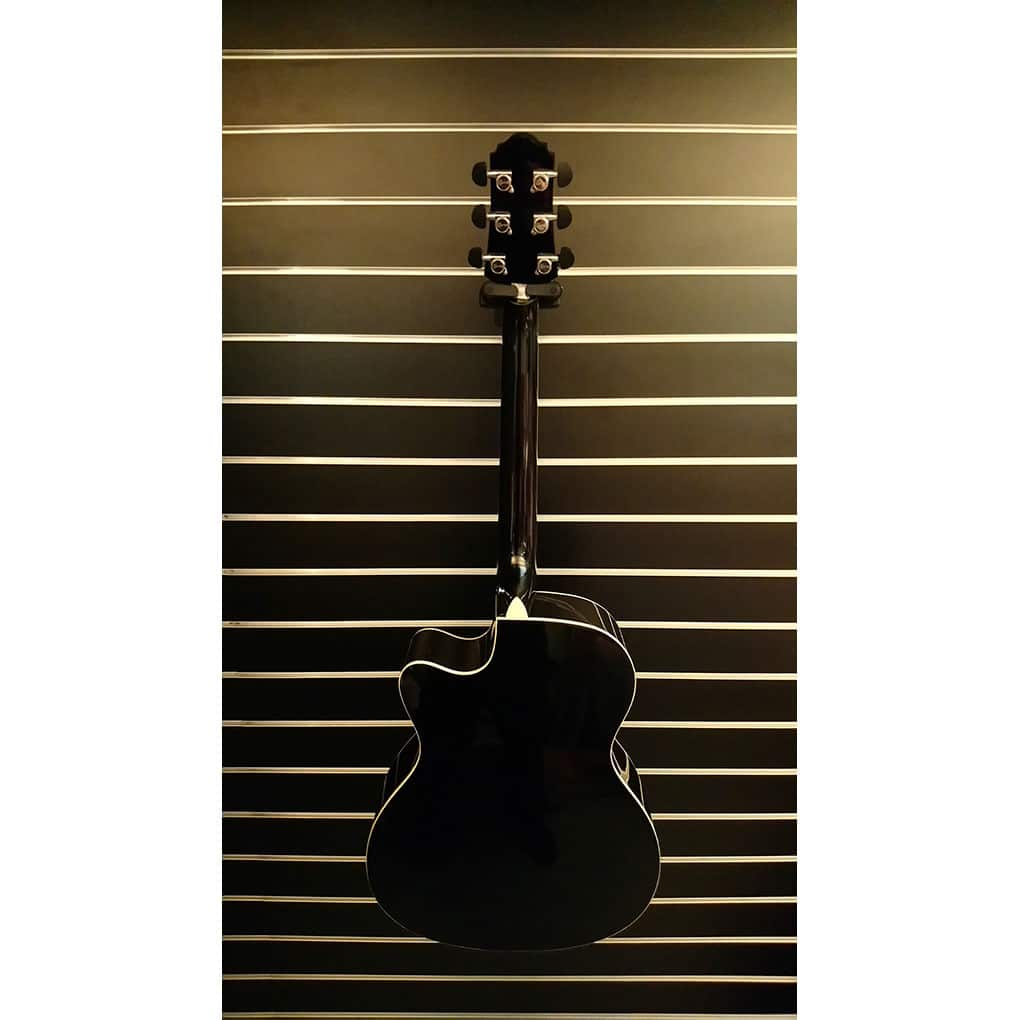 Crafter HTE-250 BK Electro Acoustic Guitar – Orchestra Body – Black 1