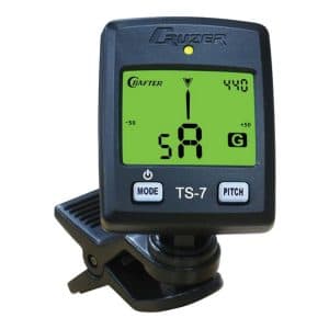 Cruzer by Crafter - Chromatic Headstock Tuner TS-7 - For Guitar, Bass & Ukulele