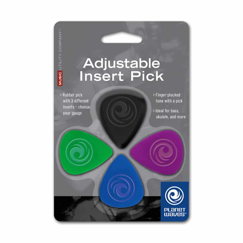 D’Addario – Planet Waves – Adjustable Insert Pick – Rubber Pick & 3 Different Inserts – PW-IP 4