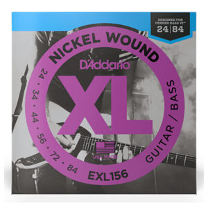 Bass Guitar Strings - Electric - D'Addario EXL156 - For Fender Bass VI - Nickel Wound - 24-84