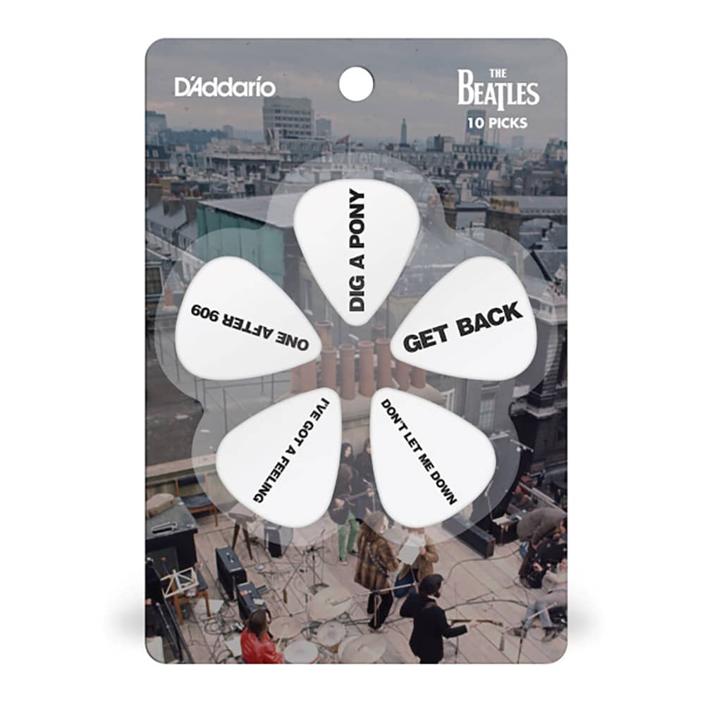 D’Addario – Beatles – Get Back – Guitar Picks – Medium Gauge – 10 Pack – 1CWH4-10B8 1