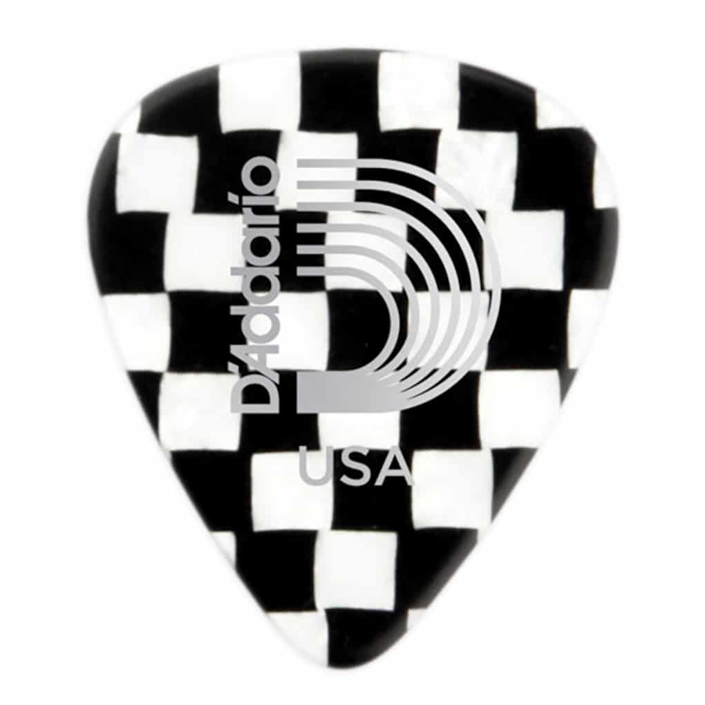 D’Addario – Planet Waves – Classic Celluloid Guitar Picks – Checkerboard – Extra Heavy – 1