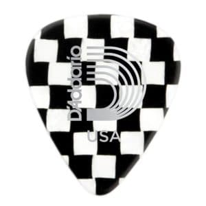 D'Addario - Planet Waves - Classic Celluloid Guitar Picks - Checkerboard - Medium - 0.70mm - 10 Pack - 1CCB4-10