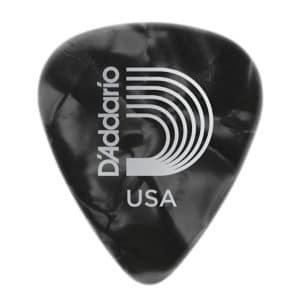 D'Addario - Planet Waves - Classic Celluloid Guitar Picks - Black Pearl - Extra Heavy - 1.25mm - 10 Pack - 1CBKP7-10