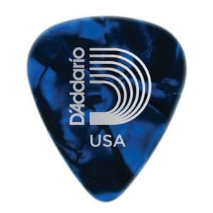 D'Addario - Planet Waves - Classic Celluloid Guitar Picks - Blue Pearl - Extra Heavy - 1.25mm - 10 Pack - 1CBUP7-10