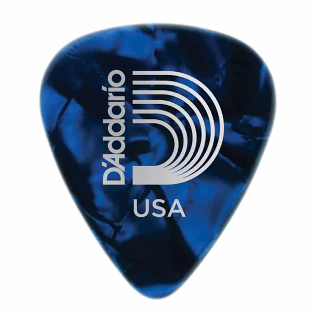 D’Addario – Planet Waves – Classic Celluloid Guitar Picks – Blue Pearl – Light – 0