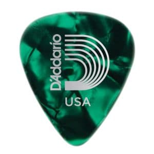 D’Addario – Planet Waves – Classic Celluloid Guitar Picks – Green Pearl – Extra Heavy – 1