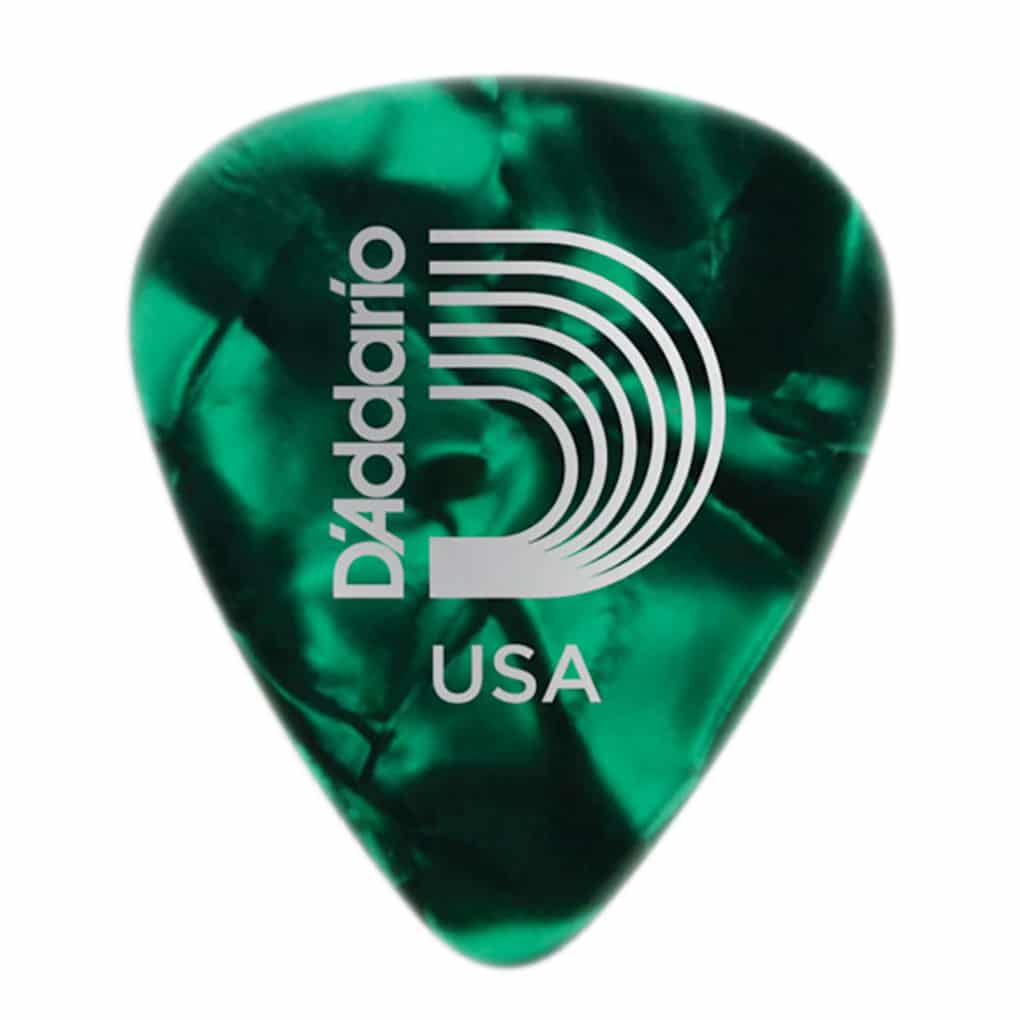 D’Addario – Planet Waves – Classic Celluloid Guitar Picks – Green Pearl – Extra Heavy – 1
