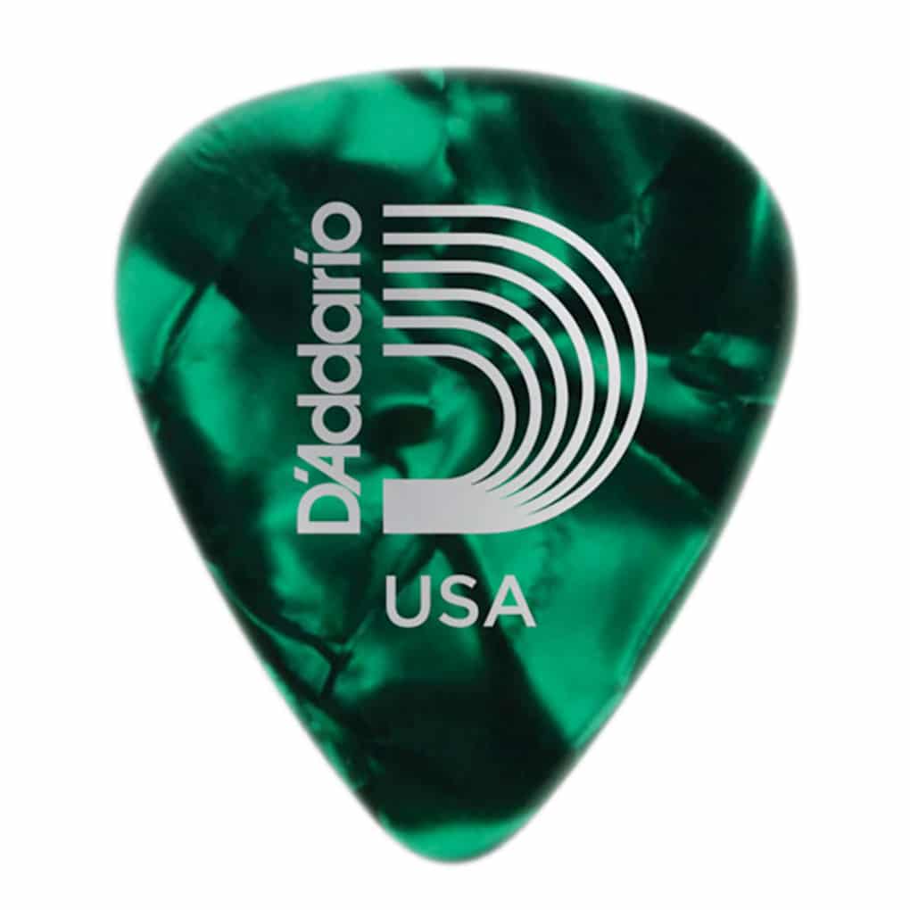 D’Addario – Planet Waves – Classic Celluloid Guitar Picks – Green Pearl – Heavy – 1