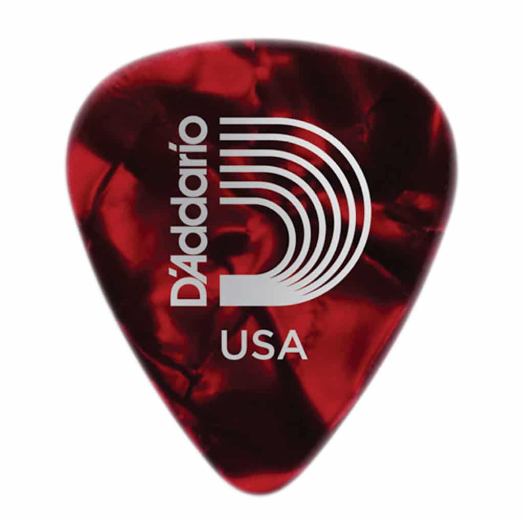 D’Addario – Planet Waves – Classic Celluloid Guitar Picks – Red Pearl – Extra Heavy – 1