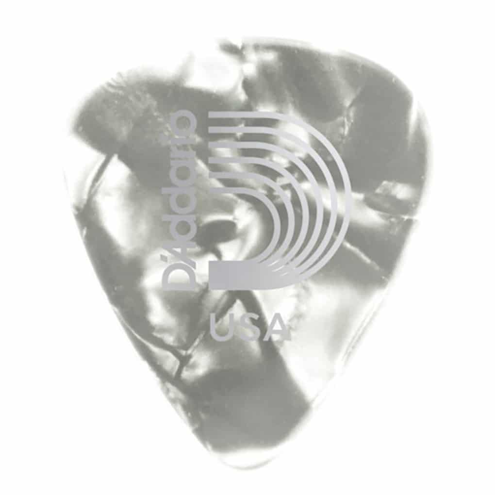 D’Addario – Planet Waves – Classic Celluloid Guitar Picks – White Pearl – Extra Heavy – 1