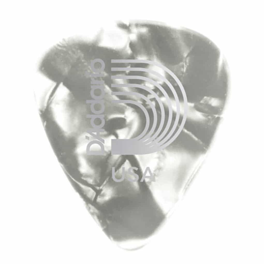 D’Addario – Planet Waves – Classic Celluloid Guitar Picks – White Pearl – Heavy – 1