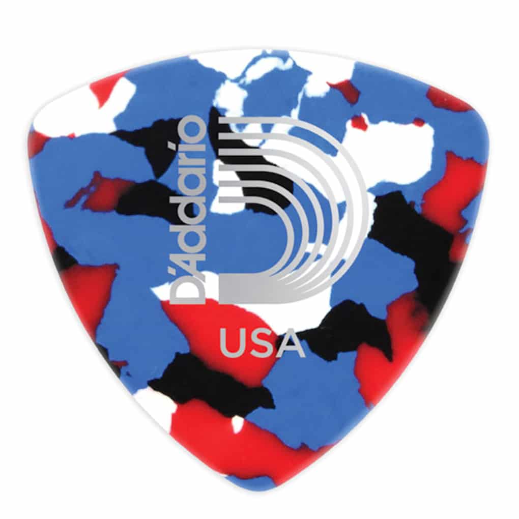 D’Addario – Planet Waves – Classic Celluloid Guitar Picks – Wide Shape – Multi Colour – Heavy – 1