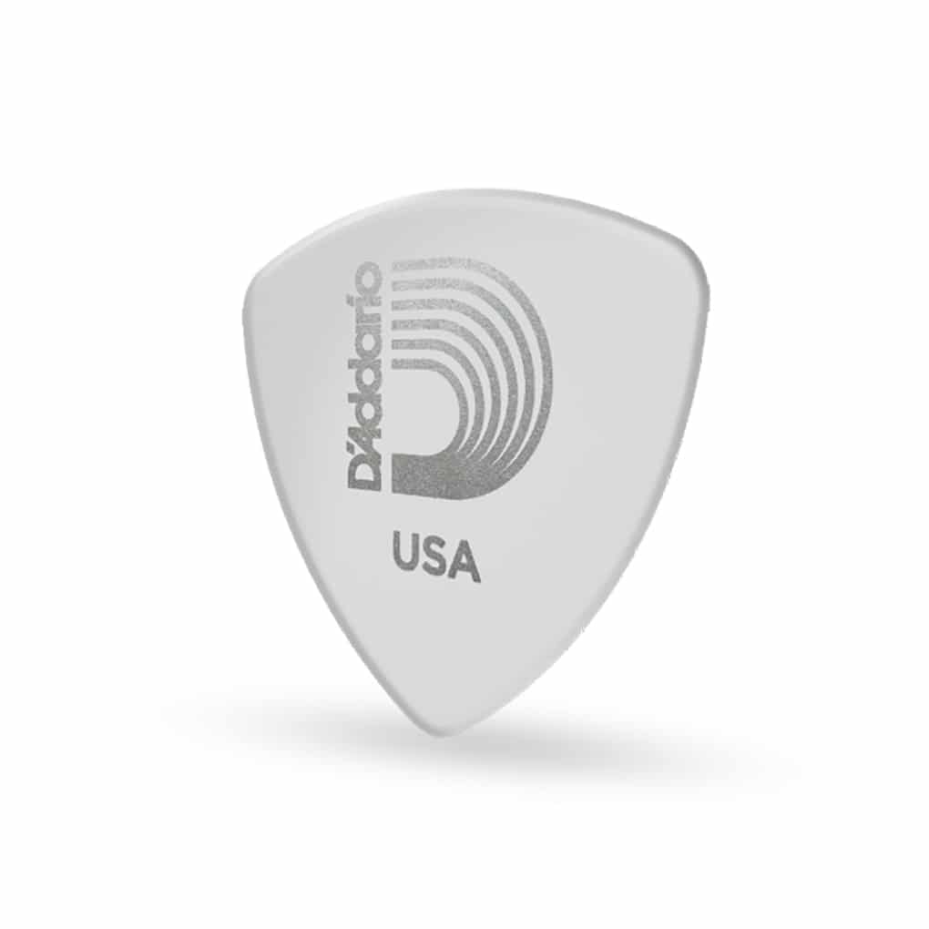 D’Addario – Planet Waves – Classic Celluloid Guitar Picks – Wide Shape – White – Heavy – 1