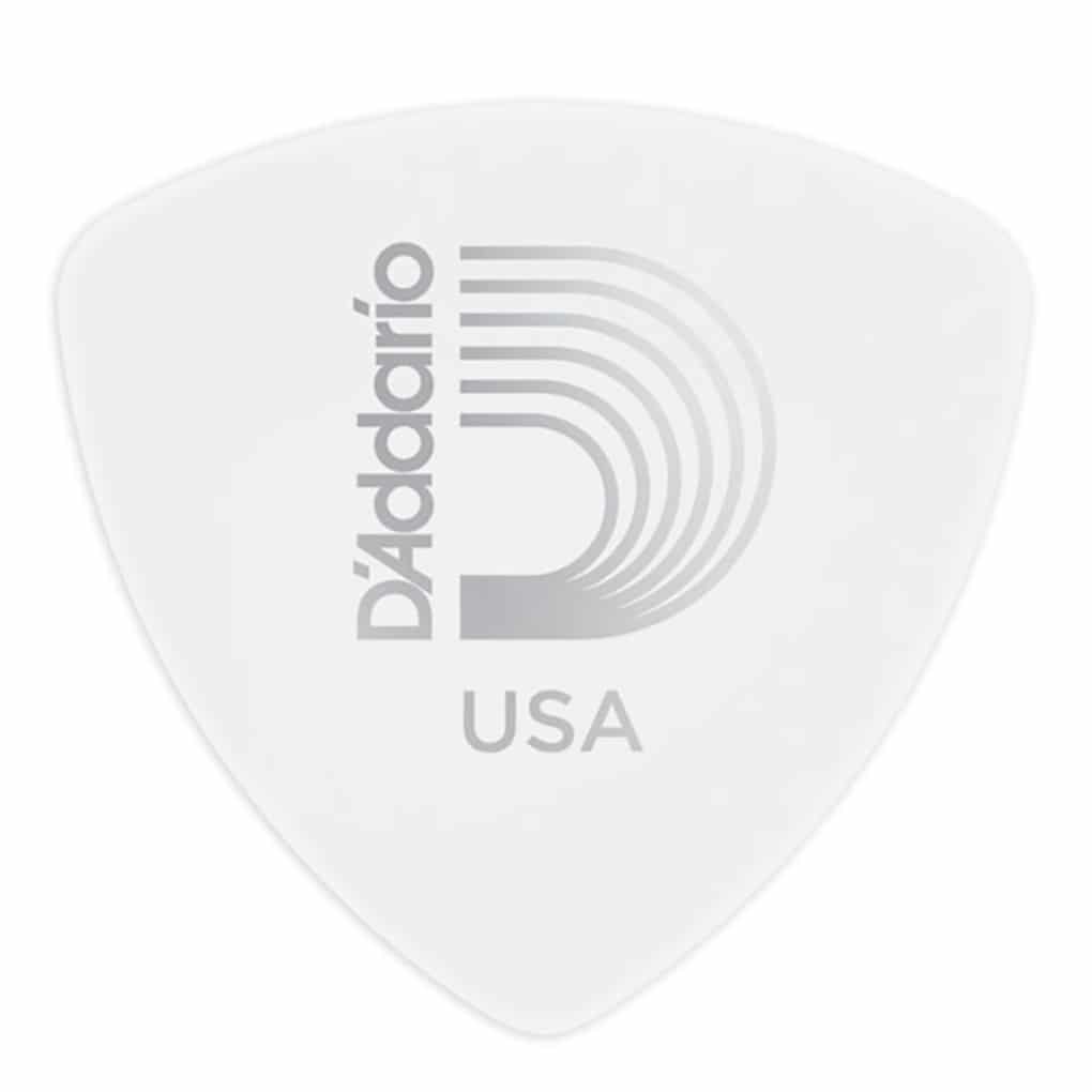 D’Addario – Planet Waves – Classic Celluloid Guitar Picks – Wide Shape – White – Light – 0