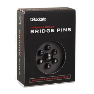 D’Addario – Ebony Bridge Pins with End Pin – Abalone Inlay – PWPS2 3