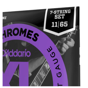 Electric Guitar Strings – D’Addario ECG24-7 – 7-String – XL Chromes – Flatwound – Jazz Light – 10-65 3