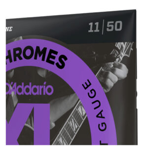 Electric Guitar Strings – D’Addario ECG24 – XL Chromes – Flatwound – Jazz Light – 11-50 3