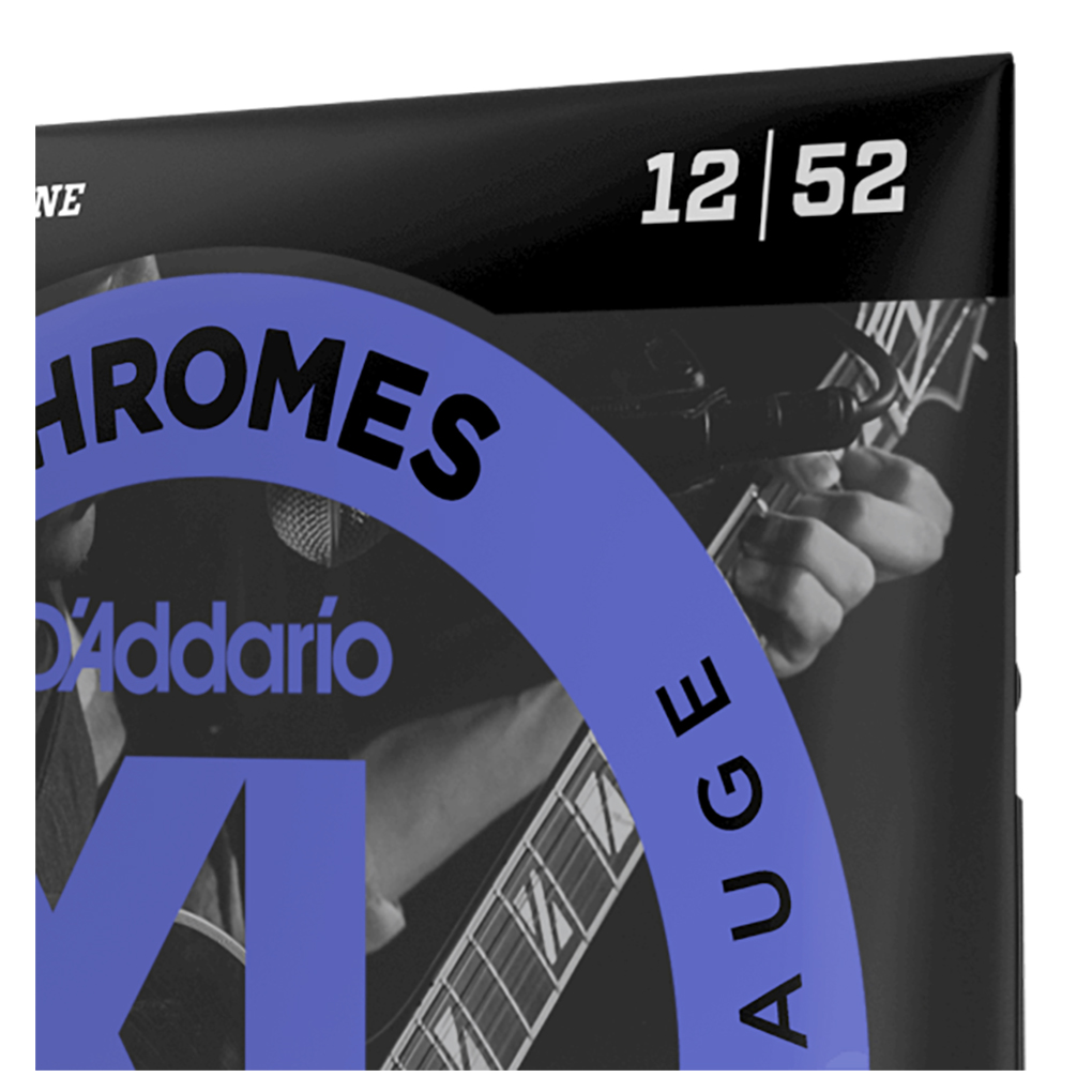 Electric Guitar Strings – D’Addario ECG25 – XL Chromes – Flatwound – Light – 12-52 3