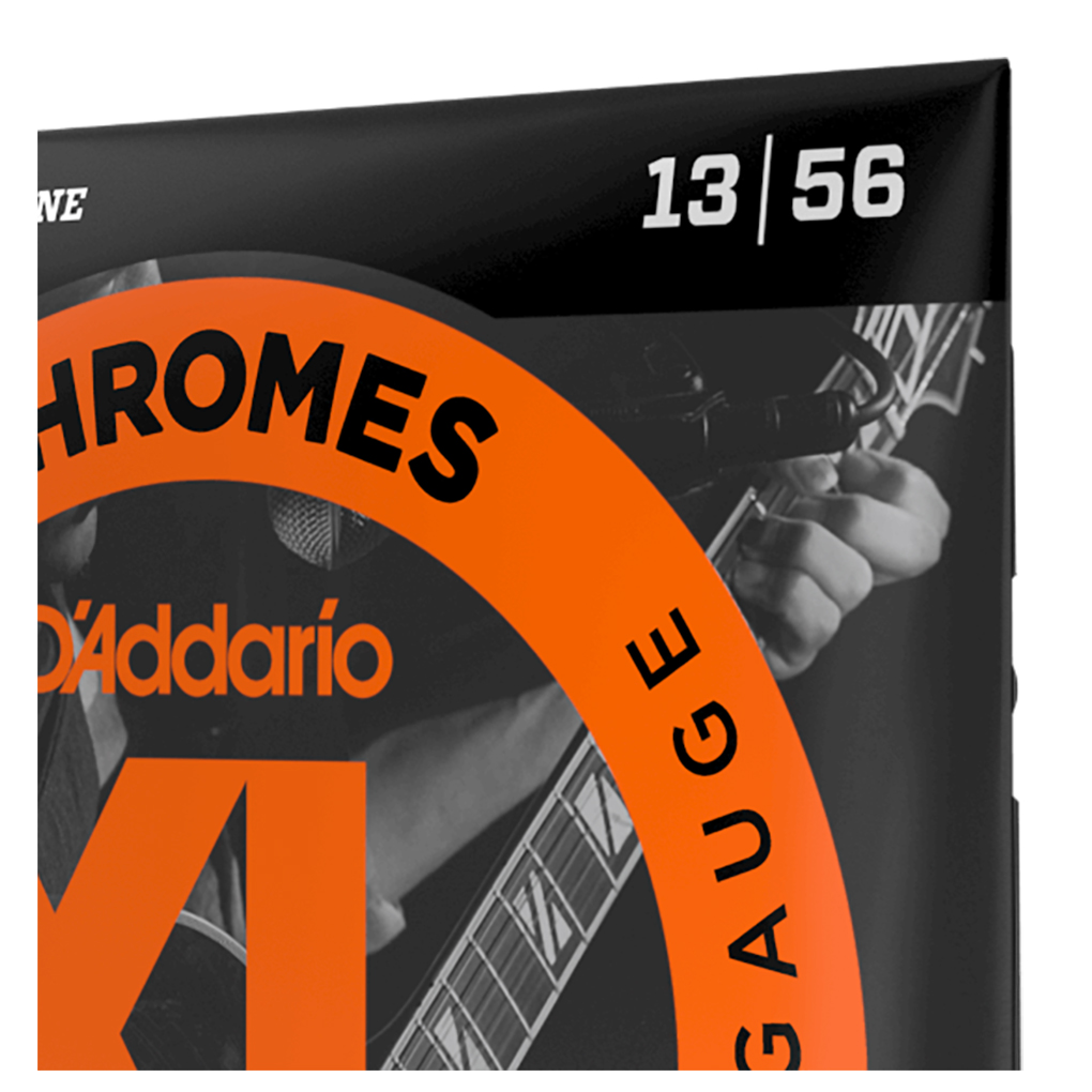 Electric Guitar Strings – D’Addario ECG26 – XL Chromes – Flatwound – Medium – 13-56 4