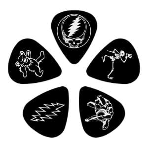 D'Addario - Grateful Dead - Guitar Picks - Celluloid - Black - 10 Pack - Medium - 0.70mm - 1CBK4-10GD1