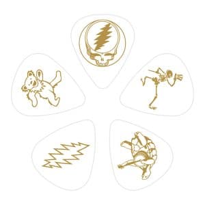 D'Addario - Grateful Dead - Guitar Picks - Celluloid - White - 10 Pack - Medium - 0.70mm - 1CWH4-10GD2