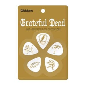 D’Addario – Grateful Dead – Guitar Picks – Celluloid – White – 10 Pack – Medium – 0