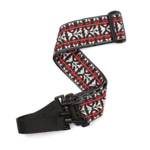 D’Addario – Planet Waves – Woven Banjo Strap – Hootenanny – Red & Silver – 20N00BJ 1