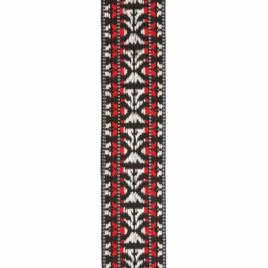 D’Addario – Planet Waves – Woven Banjo Strap – Hootenanny – Red & Silver – 20N00BJ 2