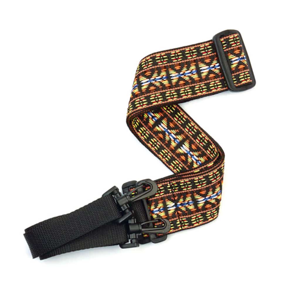 D’Addario – Planet Waves – Woven Banjo Strap – Hootenanny – Yellow & Brown – 20N01BJ 1