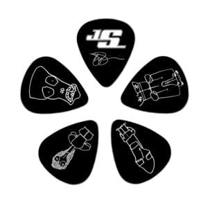 D'Addario - Planet Waves - Joe Satriani Guitar Picks - Black - 10 Pack - Heavy Gauge - 1.0mm - 1CBK6-10JS