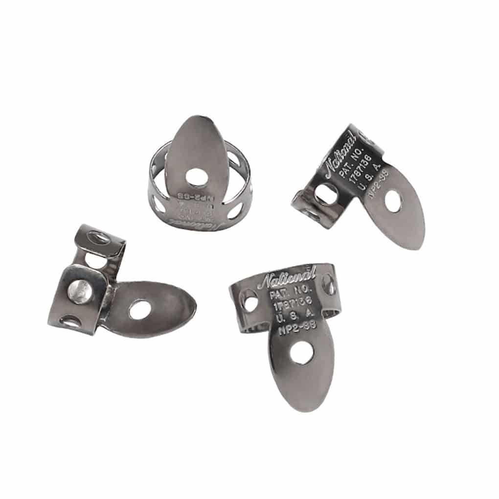 D’Addario National – Stainless Steel Finger Picks – 4 Pack – NP2SS-04 1
