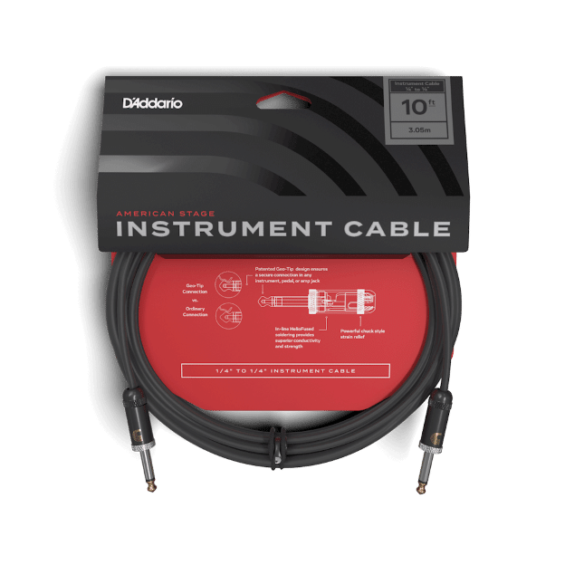 D’Addario – Planet Waves – American Stage Instrument Cable – 10 Feet – PW-AMSG-10 1