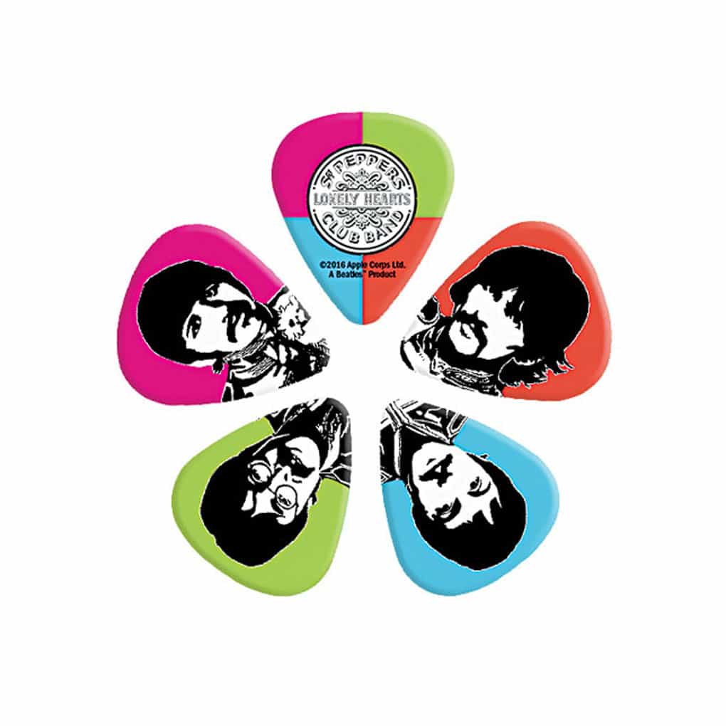 D’Addario – Beatles Sgt Peppers 50th Anniversary Guitar Picks – Medium Gauge – 10 Pack – 1CWH4-10B6 1