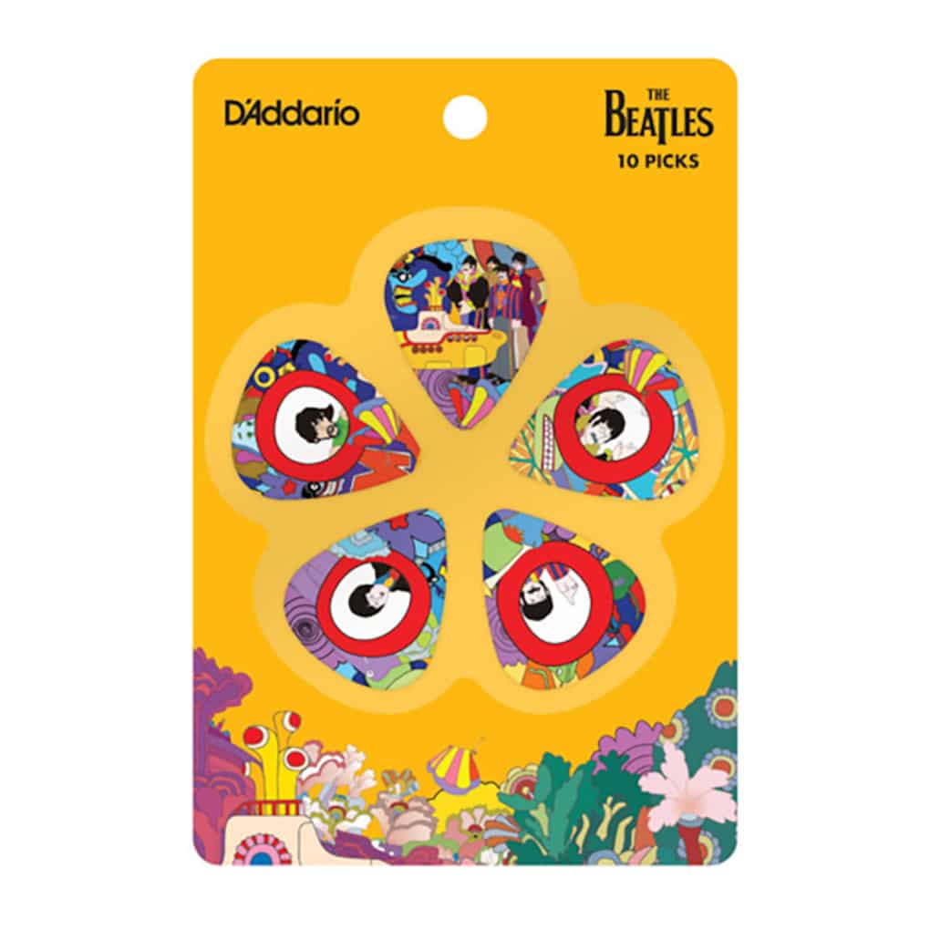 D’Addario – Planet Waves – Beatles Yellow Submarine 50th Anniversary Guitar Picks – Heavy Gauge – 10 Pack – 1CWH6-10B7 1