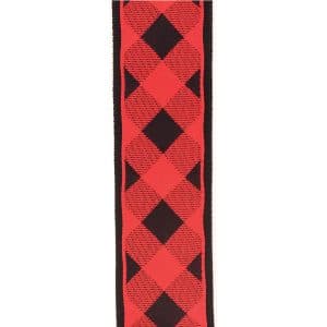 D’Addario – Planet Waves – Woven Guitar Strap – Buffalo Check – Red – T20W1404 2