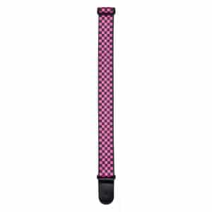 D’Addario – Planet Waves – Woven Guitar Strap – Pink/Black Checker – 50H03 3